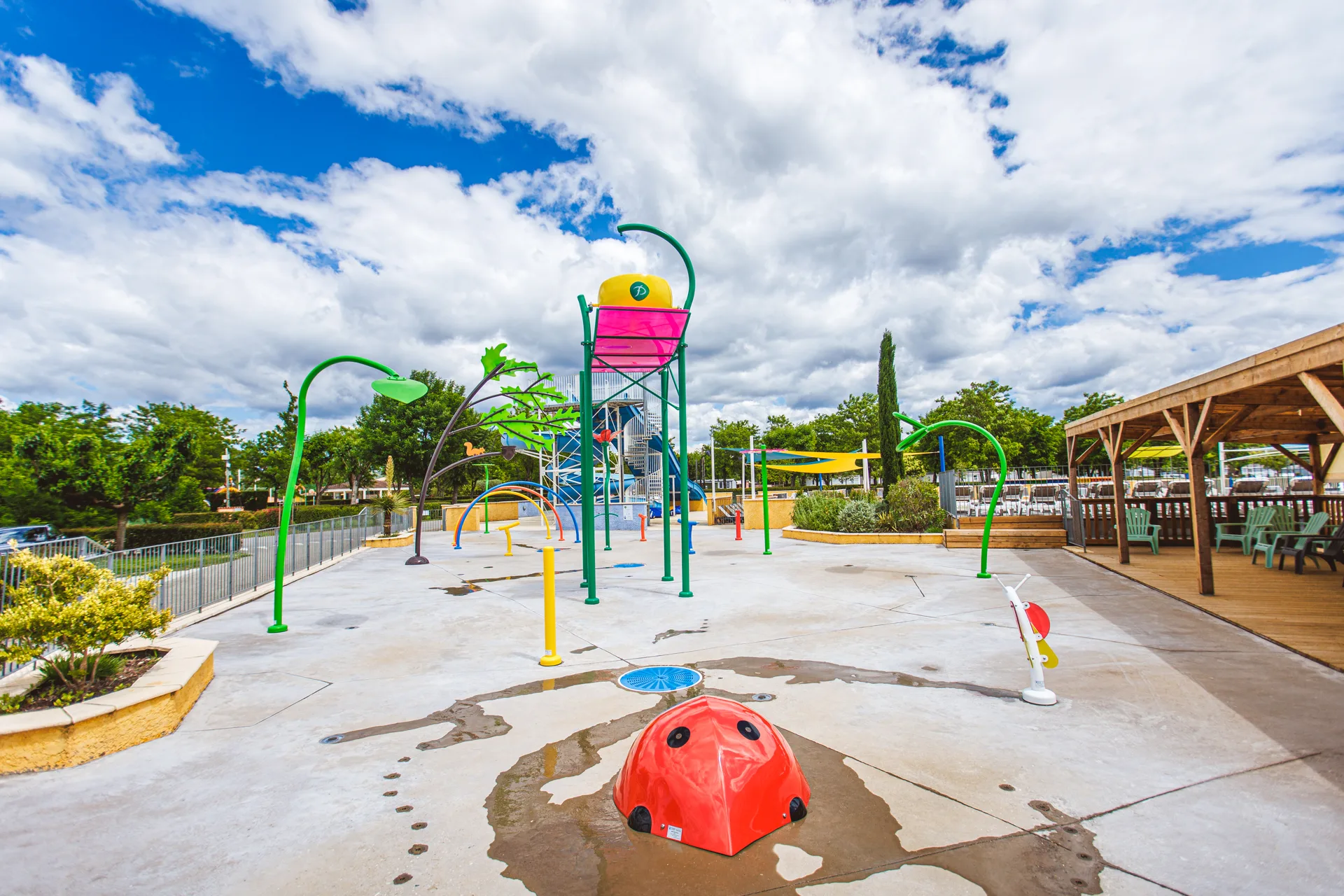 Jets au sol affleurants — splash pad Water Splash France